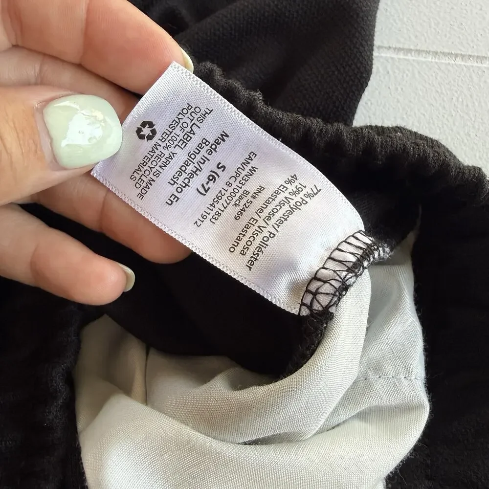 Wonder Nation Boys Jogger Pants Size S (6-7) Black Drawstring School Pants